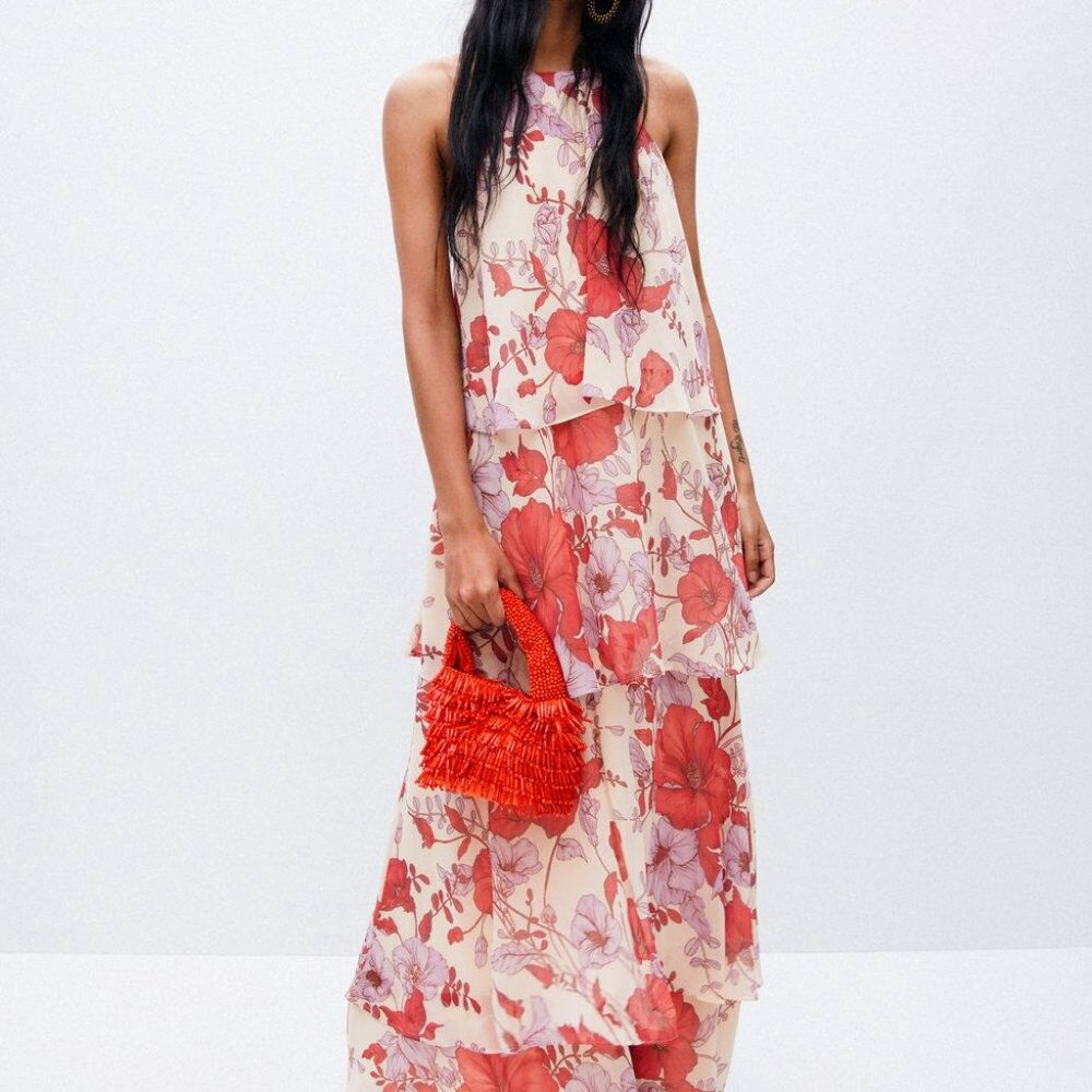 Mango Ruffled Floral Dress - Picture 7 of 7